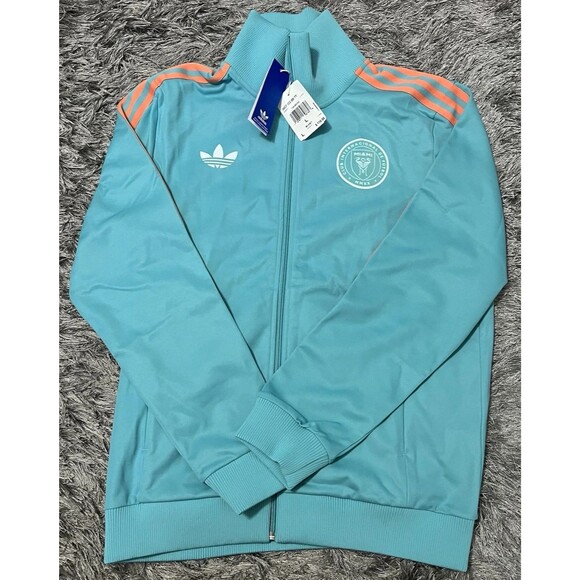 Adidas Originals Aqua MLS Inter Miami CF 24’ Full-Zip Jacket Men’s Large JJ1829 - Picture 1 of 10